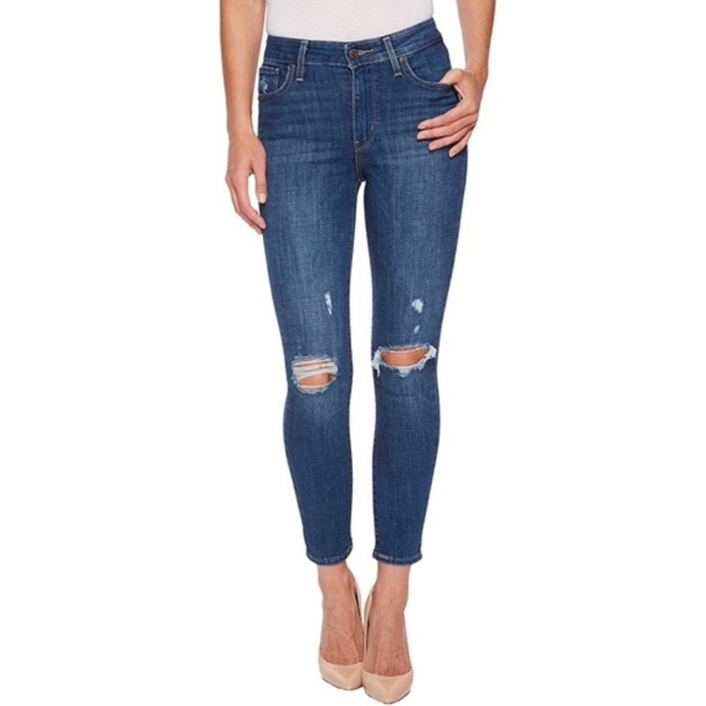 Levis 721 High Waisted Skinny Ankle Jeans